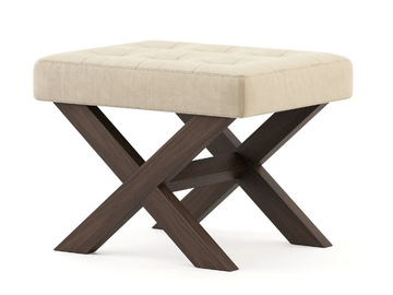 BRIDGE - Low upholstered fabric stool by Stylish Club - view 2